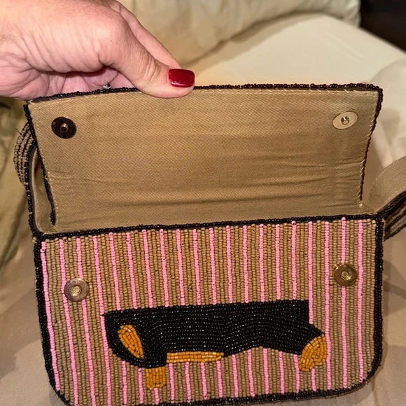 Anthropologie Beaded Dachshund purse - Picture 3 of 4